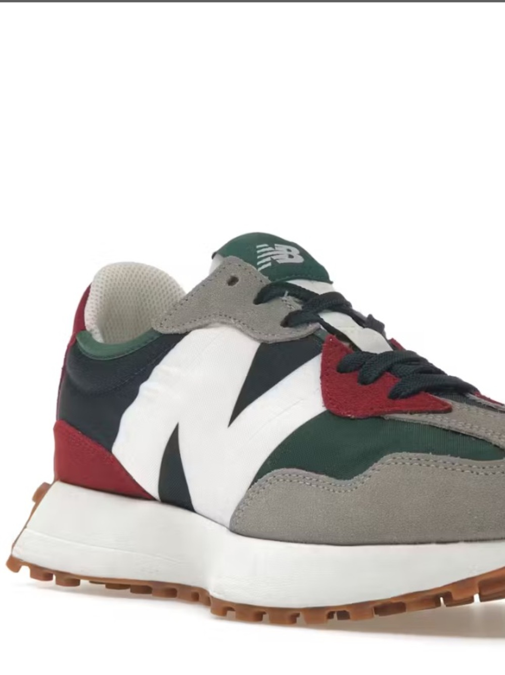 New Balance 327 'Multi-Color' in Green, Gray, Burgundy and White Sz US 9.5